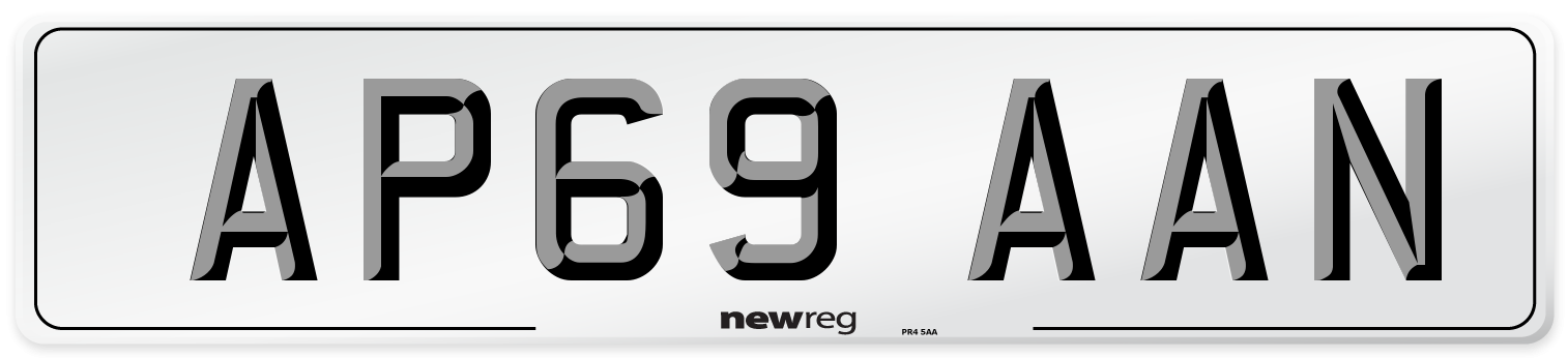 AP69 AAN Number Plate from New Reg